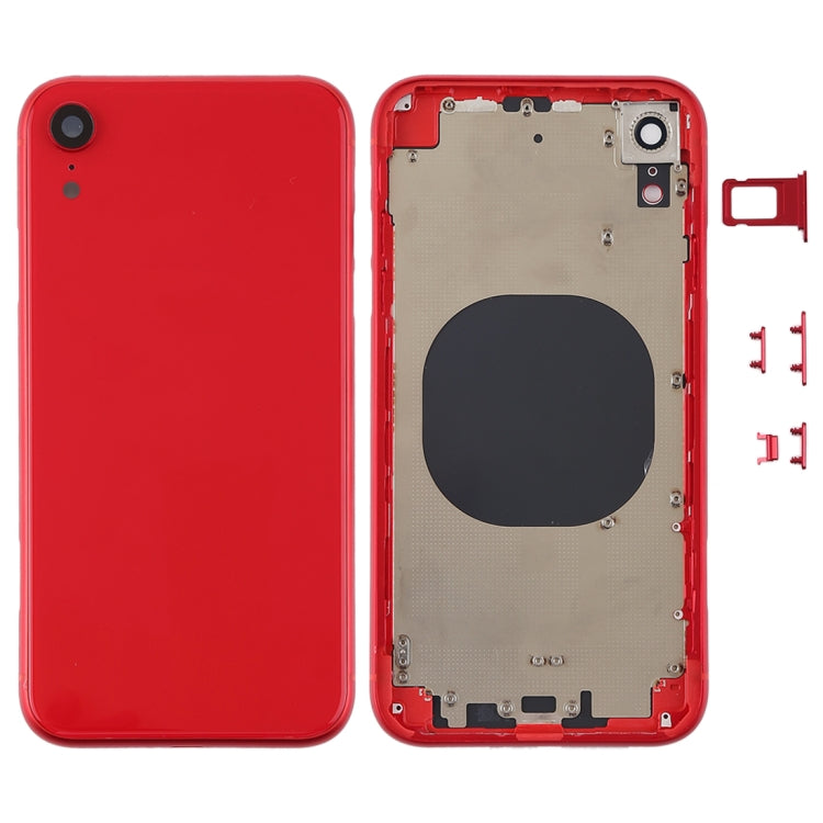 Carcasa trasera para iPhone XR con lente de cámara, bandeja SIM y botones laterales