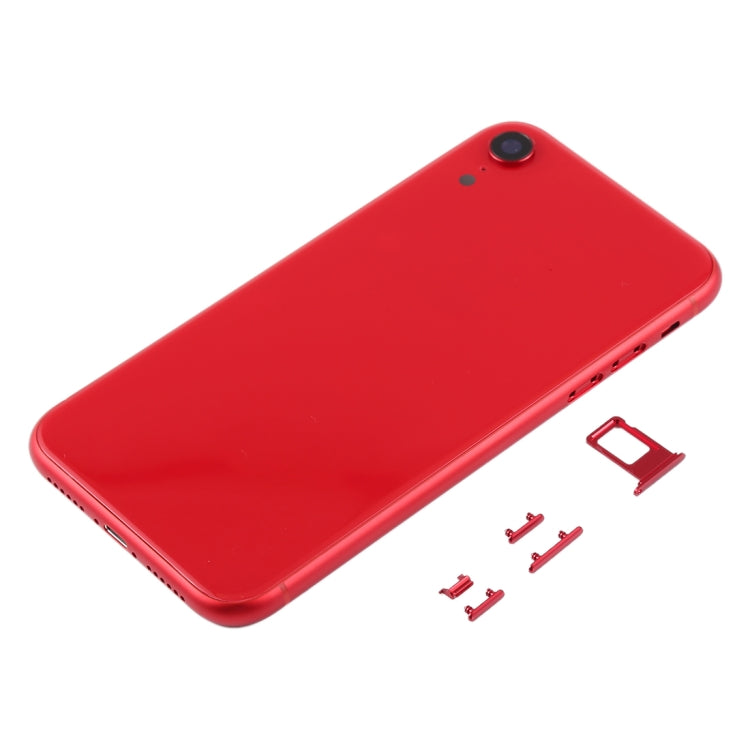 Carcasa trasera para iPhone XR con lente de cámara, bandeja SIM y botones laterales