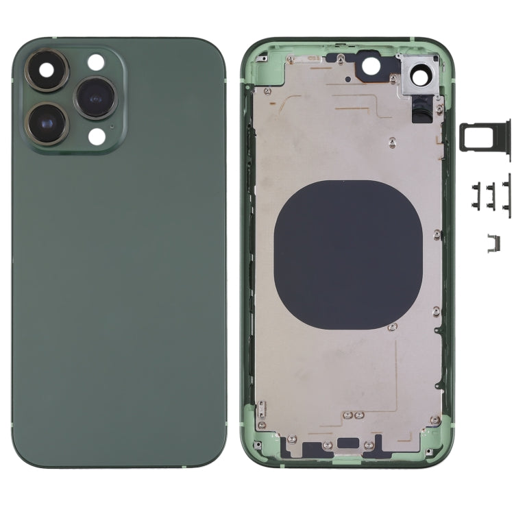 Frosted Green Steel Back Housing for iPhone XR – Imitation iPhone 13 Pro Design, Durable and Sleek