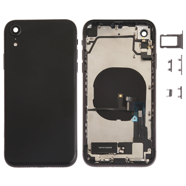 iPhone XR Battery Back Cover Assembly with Buttons, Speaker, Camera Lens, Charging Port, and Wireless Charging Module