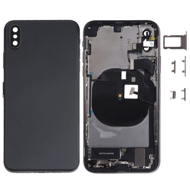 iPhone XS Battery Back Cover Assembly – Includes Side Keys, Speaker, Camera Lens, Charging Port, Wireless Charging & More