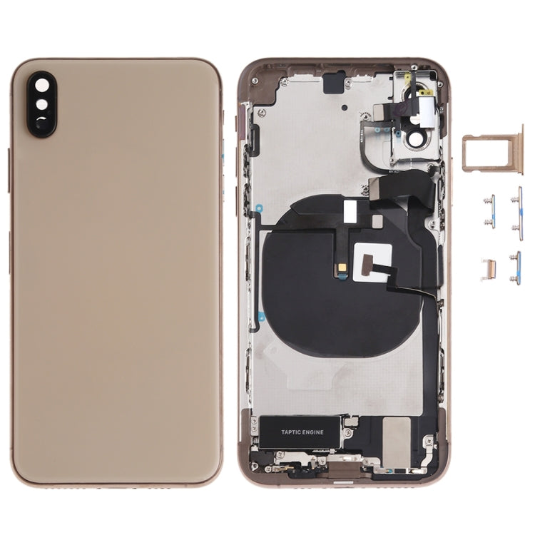 iPhone XS Battery Back Cover Assembly – Includes Side Keys, Speaker, Camera Lens, Charging Port, Wireless Charging & More