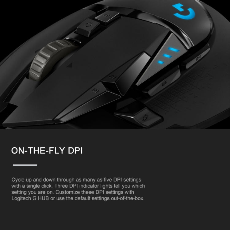 Logitech G502 HERO Wired Gaming Mouse with 11 Buttons, Length: 2.1m - LYDARZ