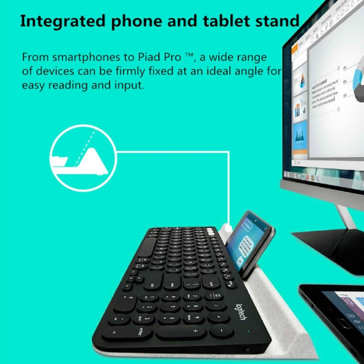 Logitech K780 Multi-device Bluetooth + Unifying Dual Mode Wireless Keyboard with Stand - LYDARZ