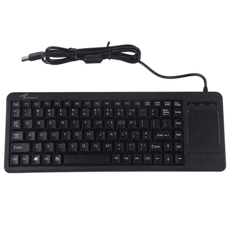 Teclado USB con grabado láser y panel táctil: diseño impermeable de una sola pieza con cable