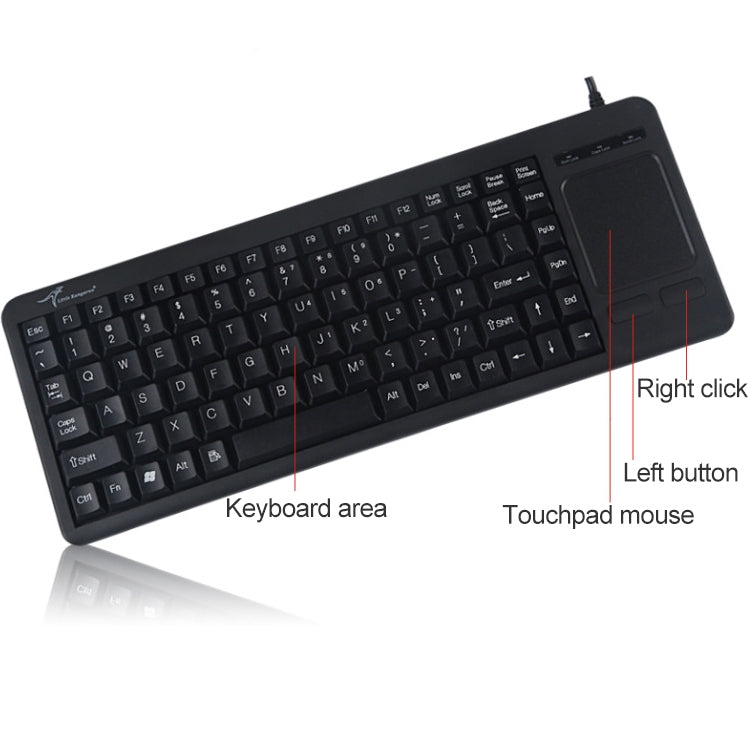 DS-8800 PS / 2 Interface Prevent Water Splashing Laser Engraving Character One-piece Wired Touchpad Keyboard - LYDARZ