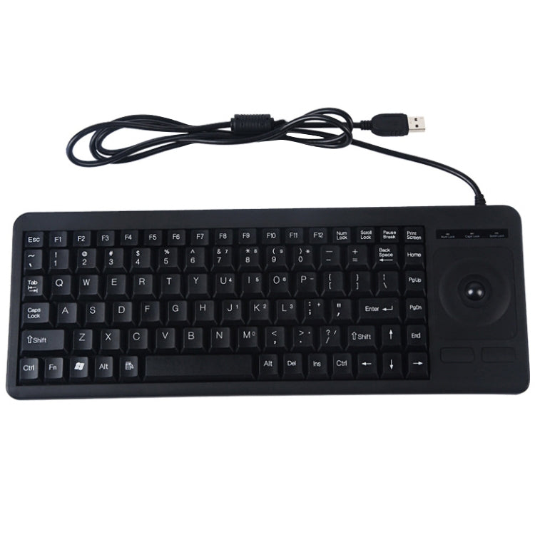 DS-8900 USB Interface Prevent Water Splashing Laser Engraving Character One-piece Wired Trackball Keyboard - LYDARZ