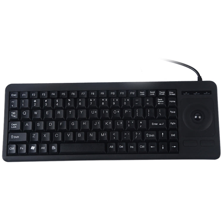 DS-8900 PS / 2 Interface Prevent Water Splashing Laser Engraving Character One-piece Wired Trackball Keyboard - LYDARZ
