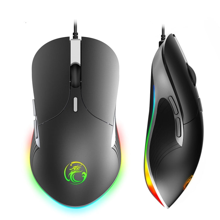 Ratón para juegos iMICE X6 RGB: ratón para juegos RGB colorido con cable de 6 botones