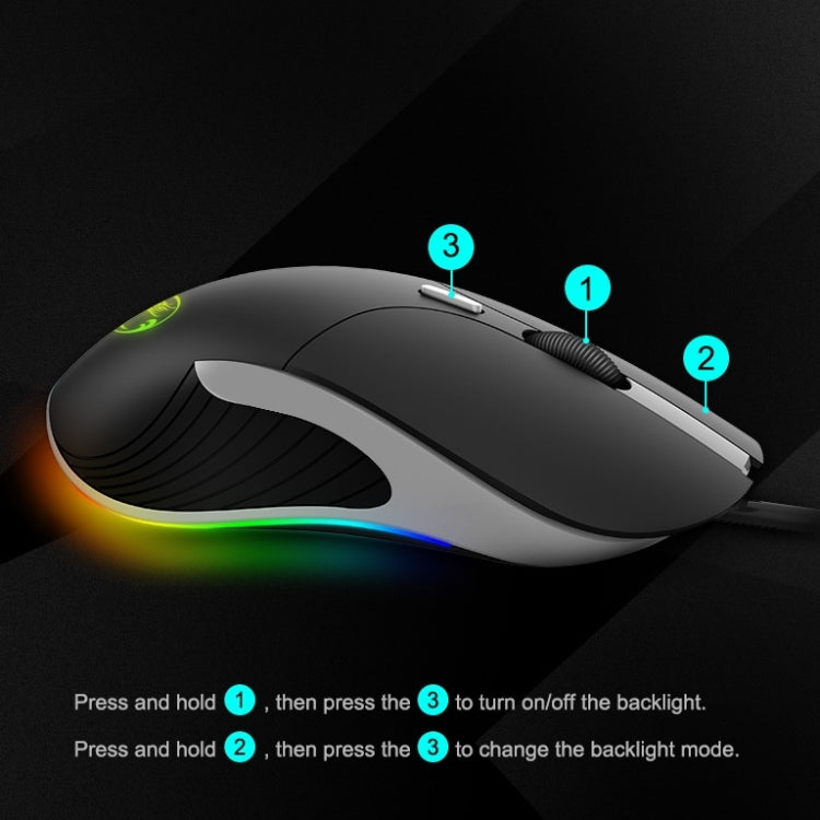 Ratón para juegos iMICE X6 RGB: ratón para juegos RGB colorido con cable de 6 botones