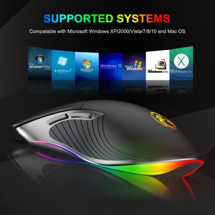 Ratón para juegos iMICE X6 RGB: ratón para juegos RGB colorido con cable de 6 botones