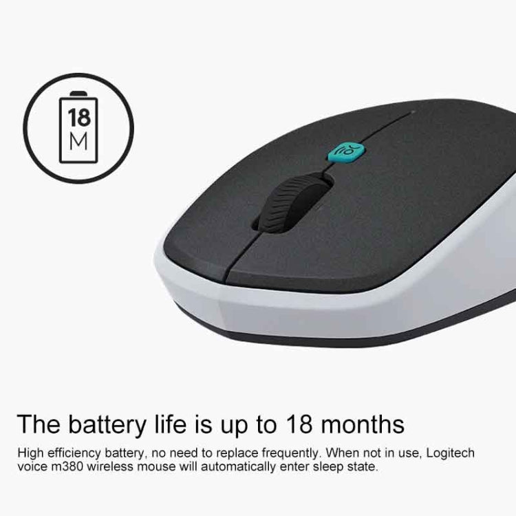 Ratón inalámbrico Logitech Voice M380: entrada de voz inteligente de 4 botones