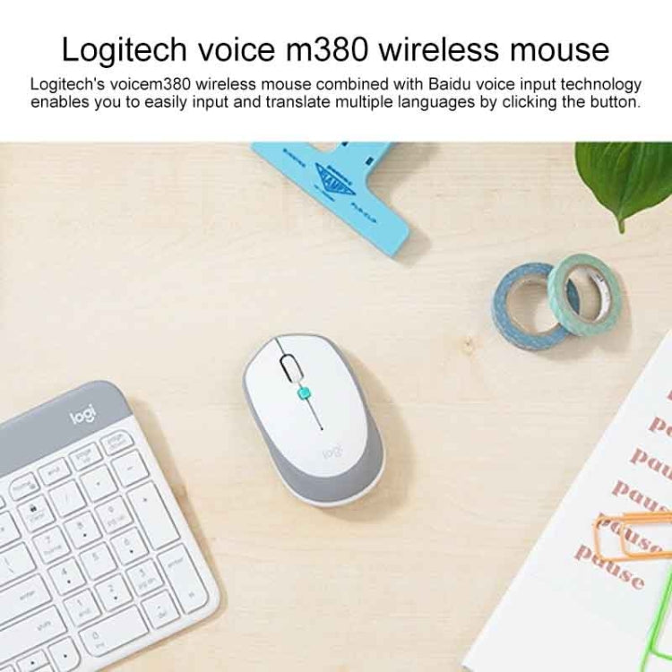 Ratón inalámbrico Logitech Voice M380: entrada de voz inteligente de 4 botones