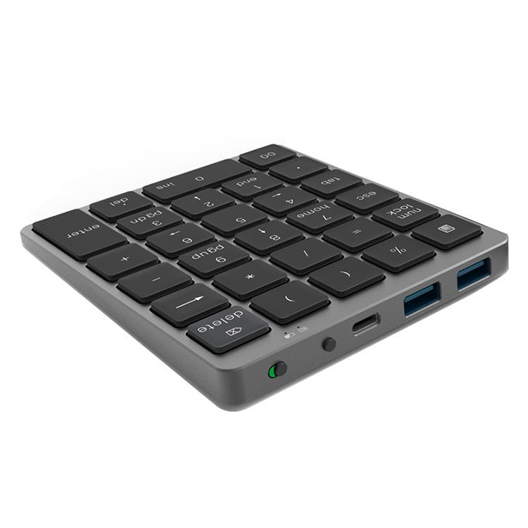 N970 Pro Dual Modes Aluminum Alloy Rechargeable Wireless Bluetooth Numeric Keyboard - LYDARZ