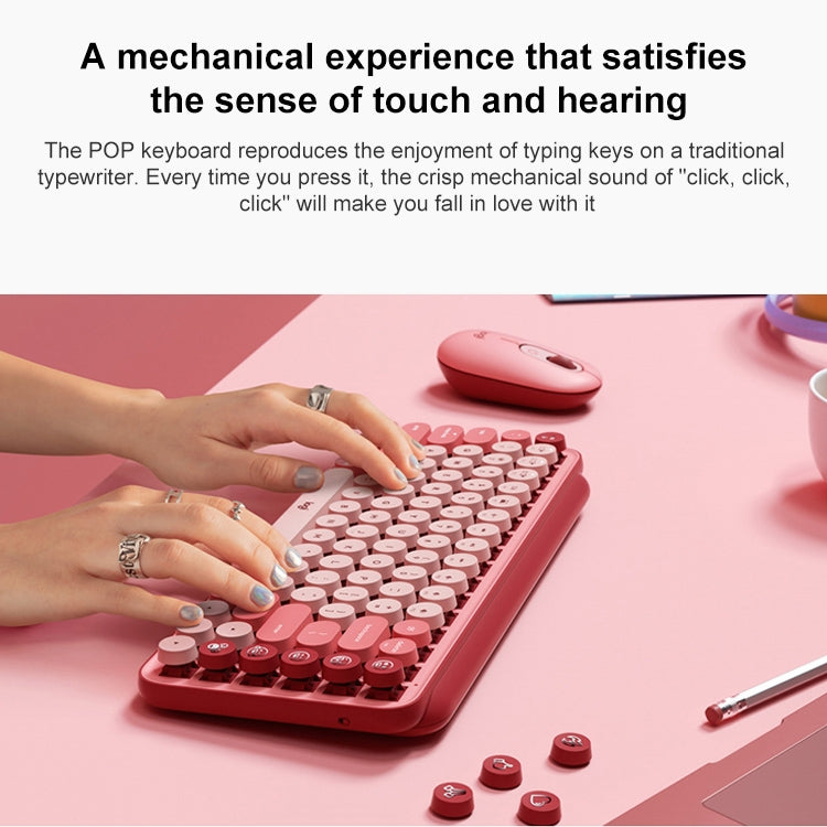 Logitech POP KEYS Round Button Bluetooth Mechanical Keyboard - LYDARZ