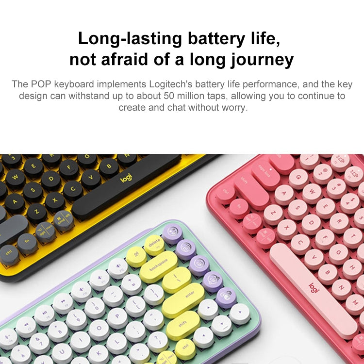 Logitech POP KEYS Round Button Bluetooth Mechanical Keyboard - LYDARZ