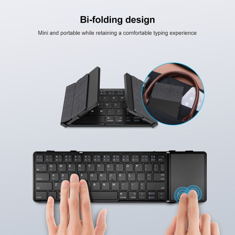B1053 Leather Portable Tri-Fold Bluetooth Keyboard - LYDARZ