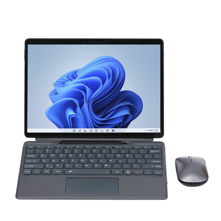 Funda con teclado para Microsoft Surface Pro 8 con retroiluminación colorida, diseño de cuero y ranura para lápiz