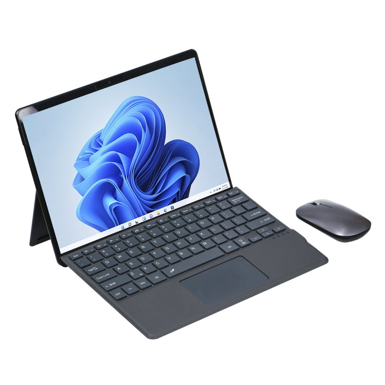 Funda con teclado para Microsoft Surface Pro 8 con retroiluminación colorida, diseño de cuero y ranura para lápiz