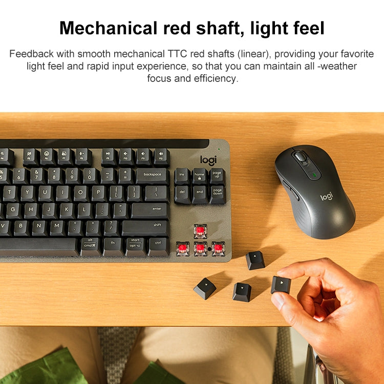 Logitech K855 Wireless Mechanical Keyboard - Bluetooth Dual Mode Silent Design