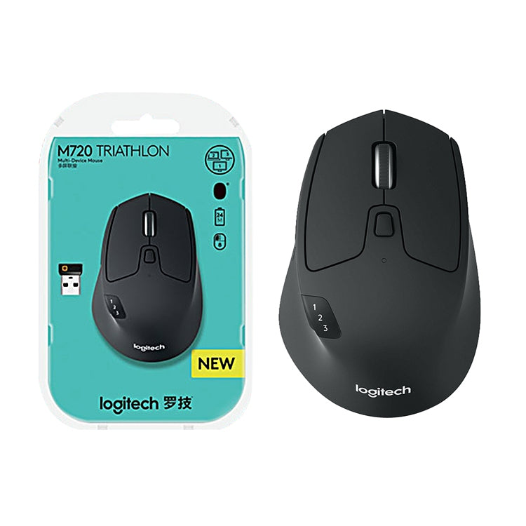 Logitech M720 Wireless Mouse - 1000DPI 2.4GHz Bluetooth Multimode Mouse