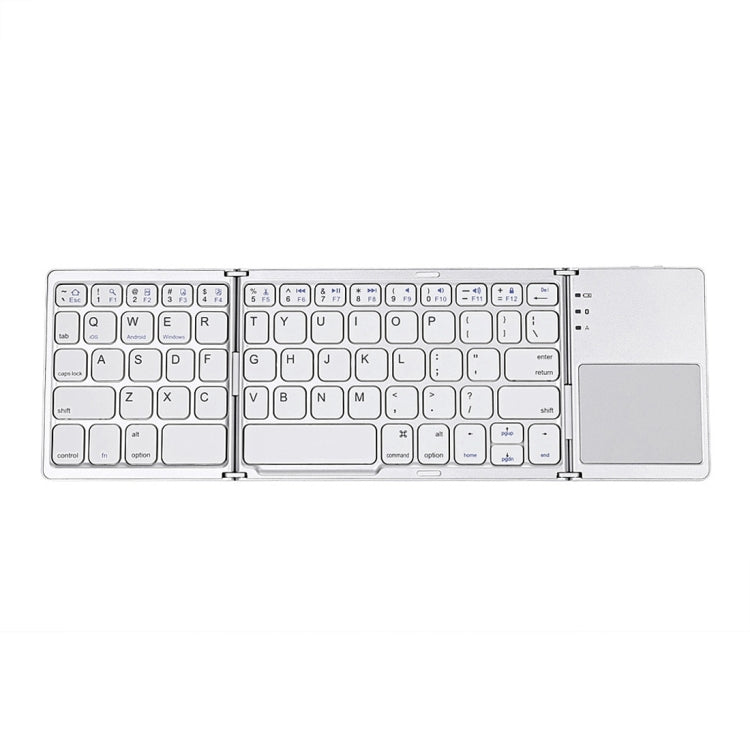 B033 Bluetooth Wireless Fodable Keyboard - Rechargeable 3-Folding Design with 64 Keys for Ultimate Portability