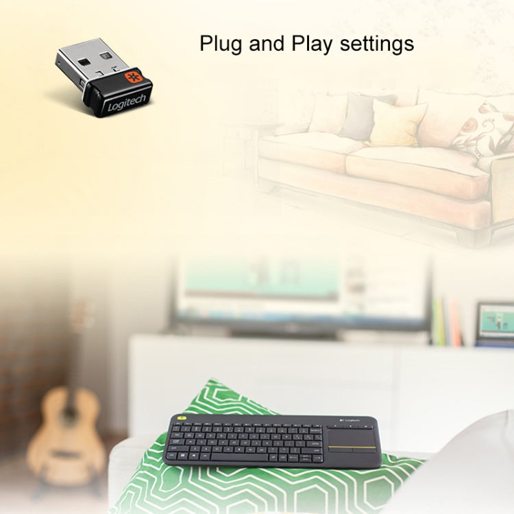 Teclado inalámbrico Logitech K400 Plus con control táctil de 2,4 GHz