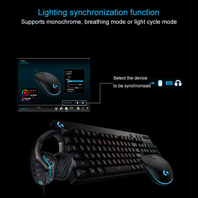 Logitech G102 6-keys RGB Glowing Five-speed Adjustable Wired Optical Gaming Mouse - LYDARZ