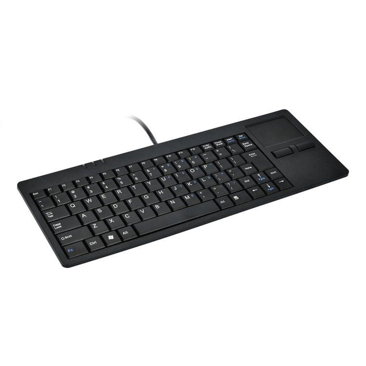 MC-818 Teclado de computadora ultrafino con cable, 82 teclas y panel táctil