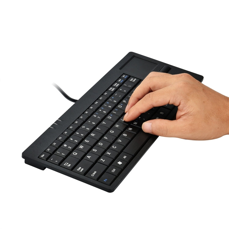 MC-818 Teclado de computadora ultrafino con cable, 82 teclas y panel táctil