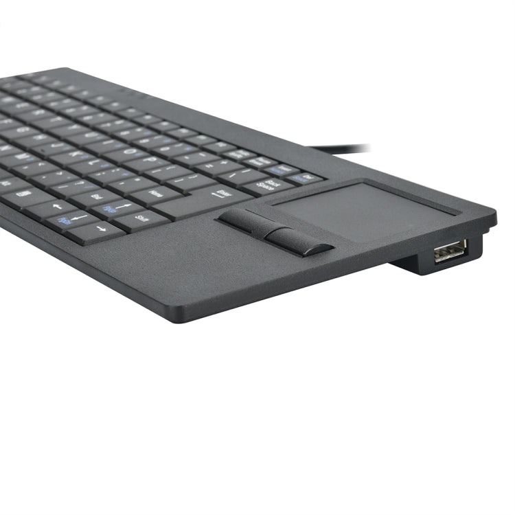 MC-818 Teclado de computadora ultrafino con cable, 82 teclas y panel táctil