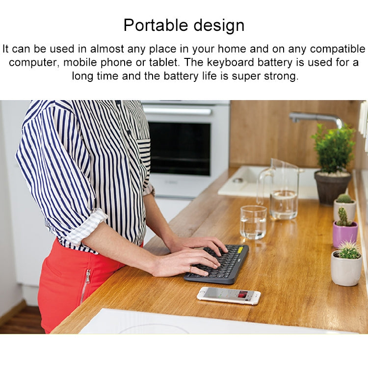 Logitech K380 Portable Multi-Device Wireless Bluetooth Keyboard - Connect Effortlessly