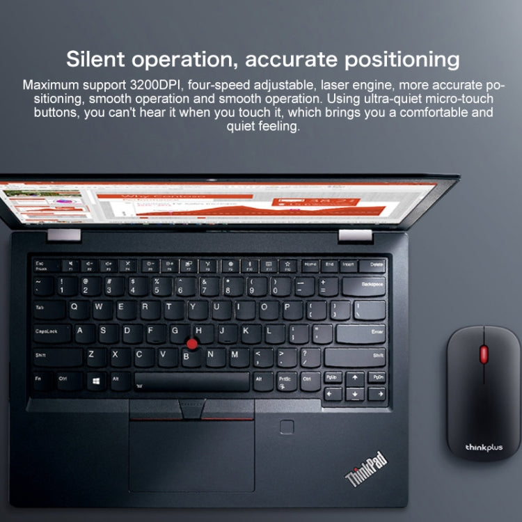 Ratón empresarial Bluetooth de Lenovo: ratón inalámbrico portátil Thinkplus para profesionales