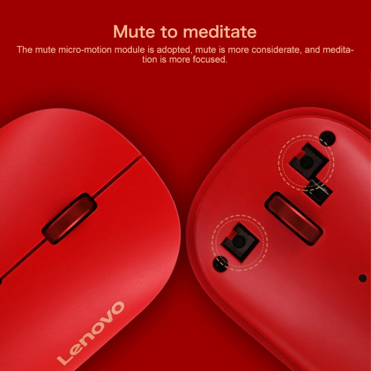 Lenovo Air Handle Lightweight Portable Mute Wireless Mouse, Blessing Mouse Version - LYDARZ