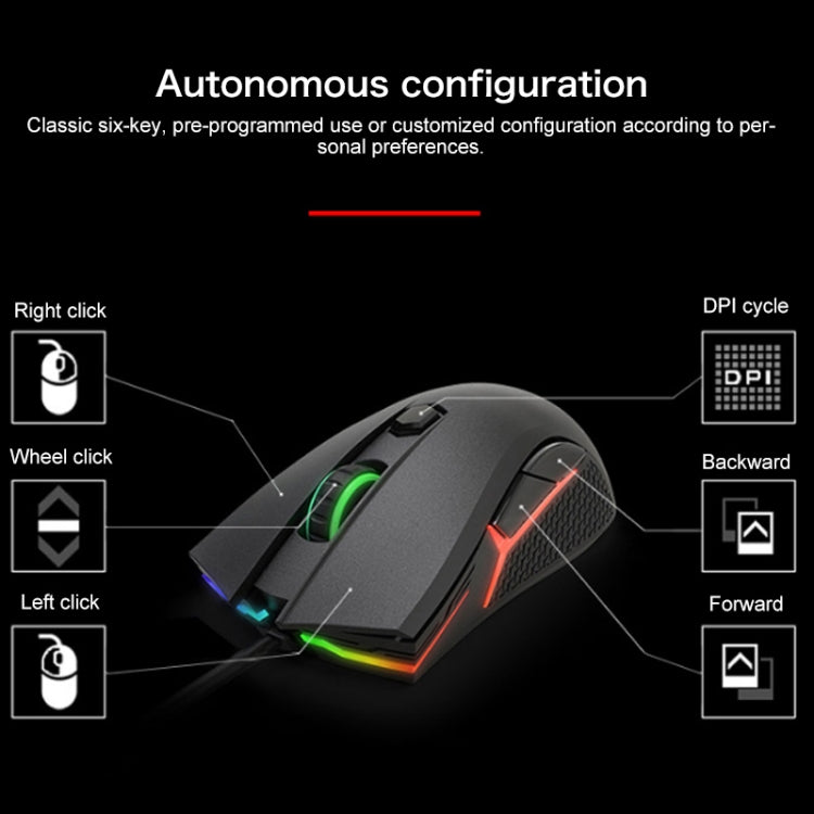 Ratón para juegos Lenovo - Ratón con cable HEADSHOT Gaming Engine