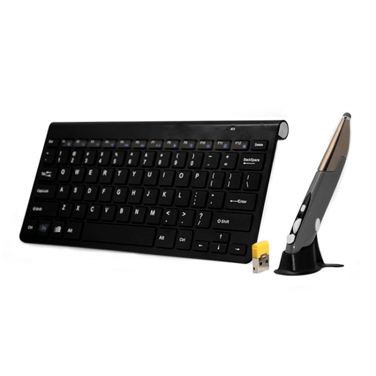 KM-909 2.4GHz Wireless Multimedia Keyboard + Wireless Optical Pen Mouse with USB Receiver Set - LYDARZ