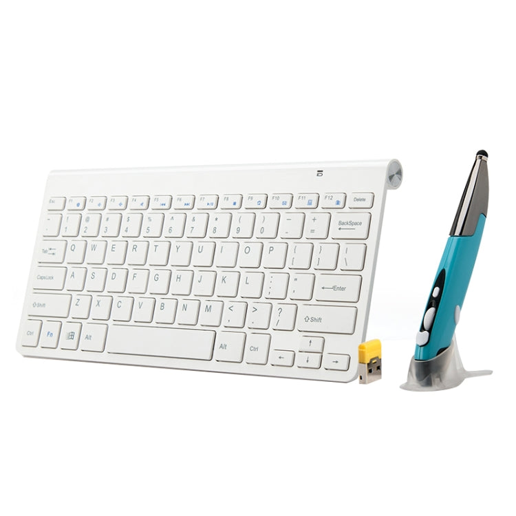 KM-909 2.4GHz Wireless Multimedia Keyboard + Wireless Optical Pen Mouse with USB Receiver Set - LYDARZ