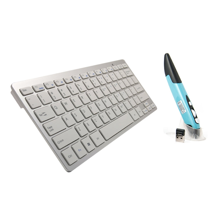 KM-808 2.4GHz Wireless Multimedia Keyboard + Wireless Optical Pen Mouse with USB Receiver Set for Computer PC Laptop - LYDARZ