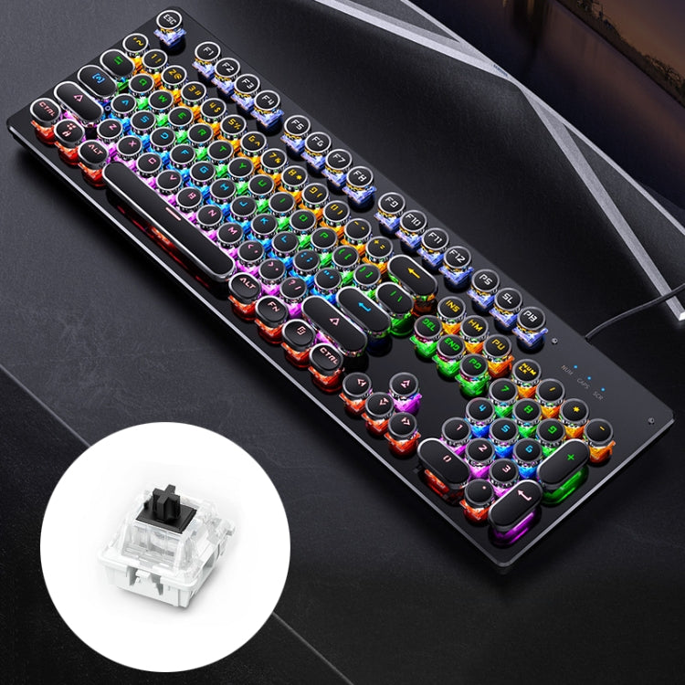 YINDIAO Electroplating Punk Mixed Light USB Mechanical Gaming Wired Keyboard - LYDARZ