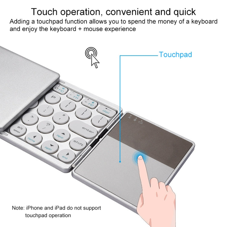 Teclado inalámbrico Bluetooth GK408 con panel táctil para Android, iOS y Windows