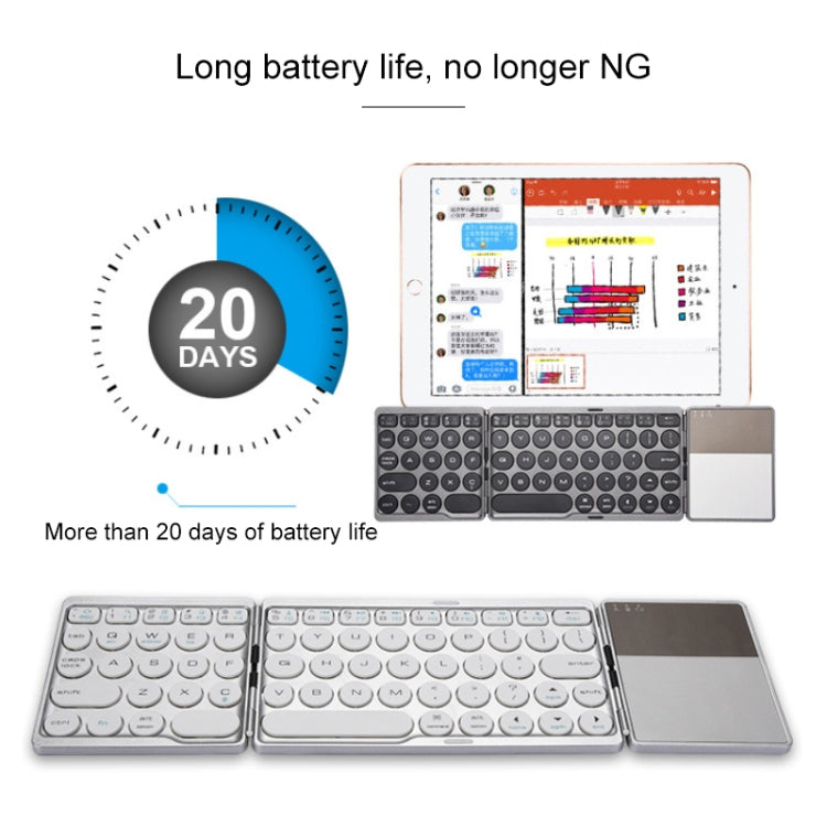 Teclado inalámbrico Bluetooth GK408 con panel táctil para Android, iOS y Windows