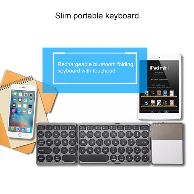 Teclado inalámbrico Bluetooth GK408 con panel táctil para Android, iOS y Windows