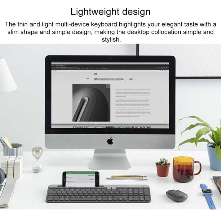 Logitech K580 Dual Modes Thin and Light Multi-device Wireless Keyboard with Phone Holder - LYDARZ