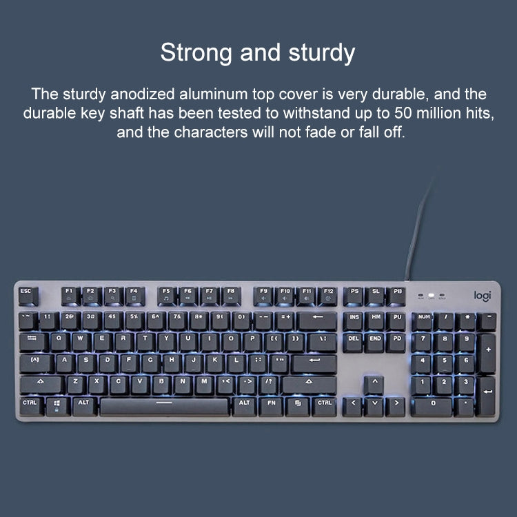 Teclado mecánico Logitech K845 CHERRY Blue Switch con cable y retroiluminación