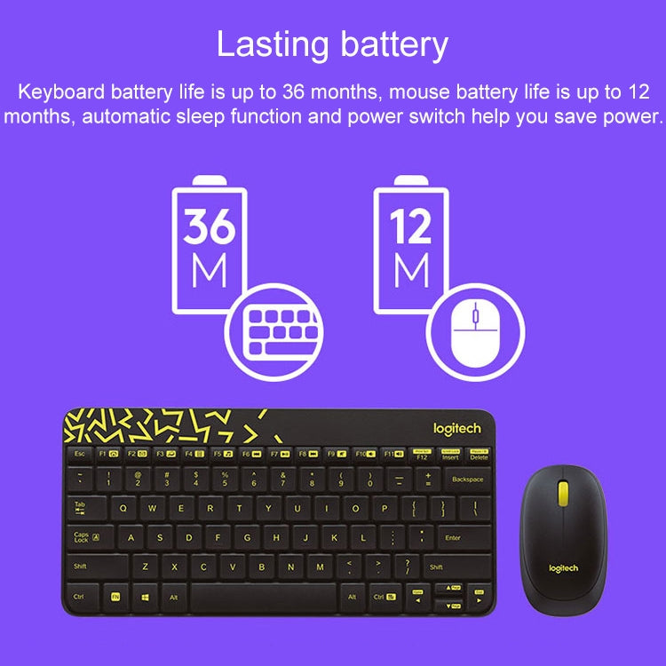 Conjunto de teclado y ratón Logitech MK240 para mayor comodidad y productividad