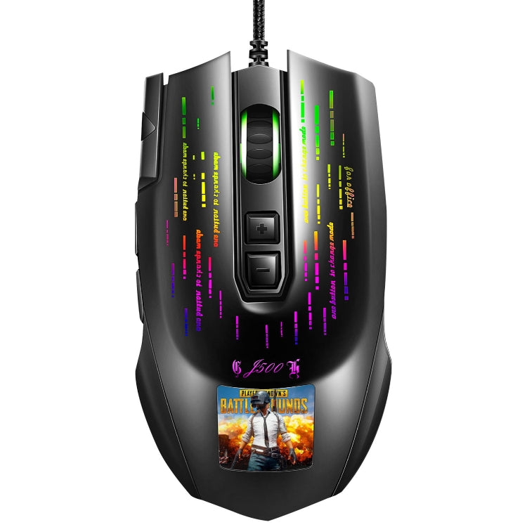 HXSJ J500 7 Keys RGB Programmable Display Screen Gaming Wired Mouse, J500 - LYDARZ