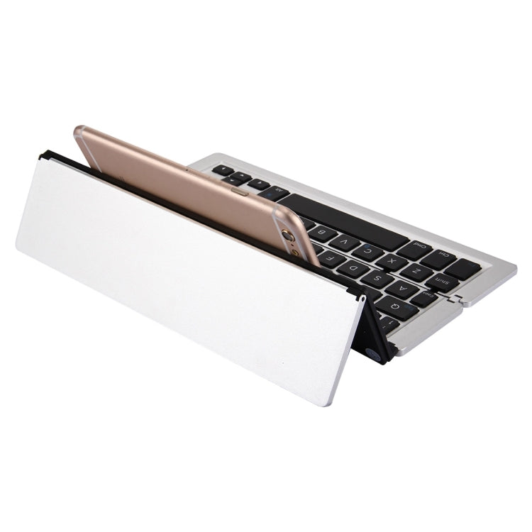 Teclado inalámbrico Bluetooth ultrafino F18 - Recargable, plegable, 58 teclas con soporte