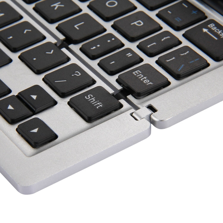 Teclado inalámbrico Bluetooth ultrafino F18 - Recargable, plegable, 58 teclas con soporte