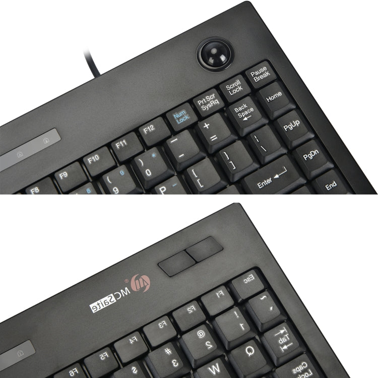 Teclado MC Saite MC-9712: teclado multimedia con cable de 88 teclas y trackball para Windows
