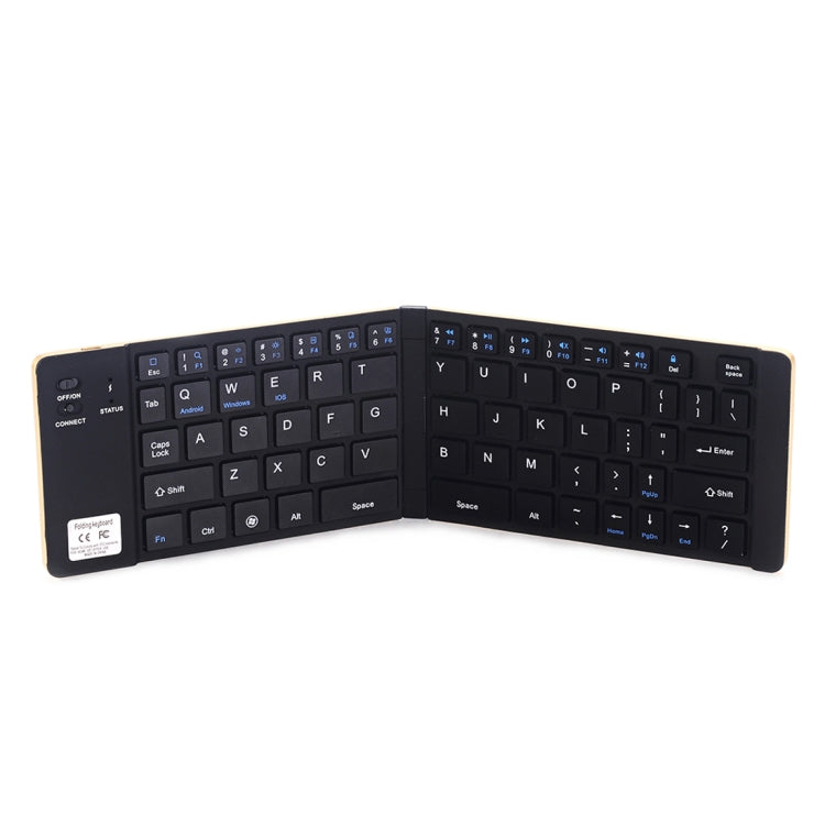 GK228 Ultra-thin Foldable Bluetooth V3.0 Keyboard, Built-in Holder, Support Android / iOS / Windows System - LYDARZ